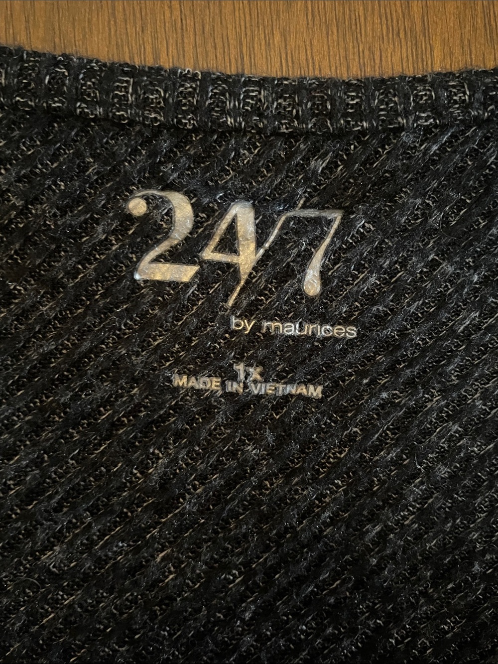 Maurices Charcoal Black Scoop Neck Ribbed Pullover Sweater - Picture 2 of 2